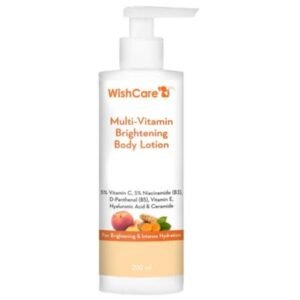 WishCare Multi-Vitamin Brightening Body Lotion 200ml | Nourishing Lotion with 5% Vitamin C & Niacinamide for Radiant Skin | India