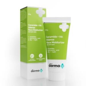 Derma Co Ceramide + HA Intense Daily Face Moisturizer 50g | Deep Hydration and Skin Repair | India