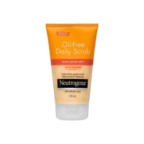Neutrogena Oil-Free Daily Scrub 125ml - Gentle Exfoliating and Deep Cleansing