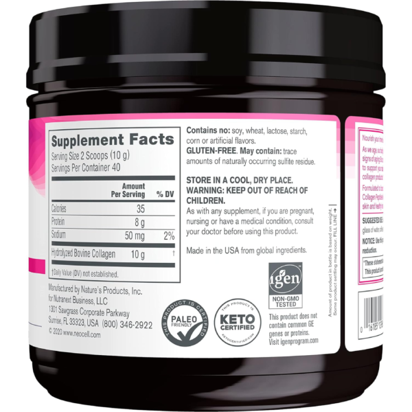 NeoCell Super Collagen Powder 14 Oz - Unflavored for Easy Mixing, 40 Servings - Image 7