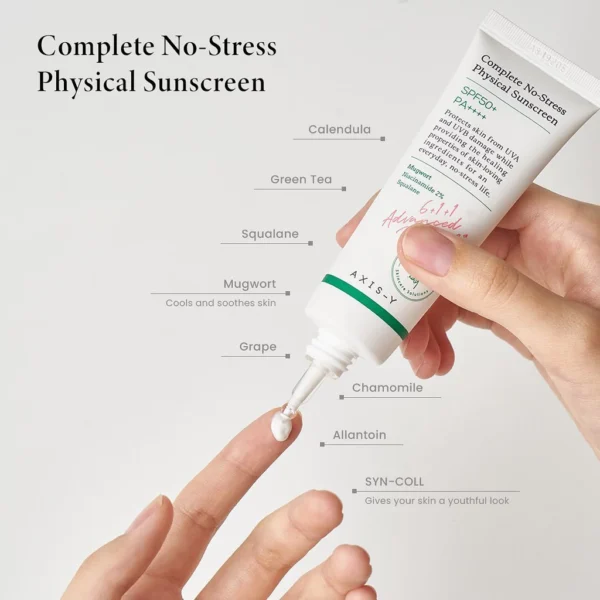 Axis-Y SPF 50+ PA+++ Sunscreen 50ml | Broad Spectrum UV Protection | Korea - Image 2