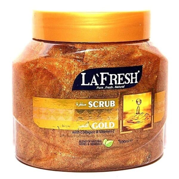 La Fresh Gold Scrub - Exfoliate & Brighten Your Skin | Luxury Facial Scrub | UAE - Image 3
