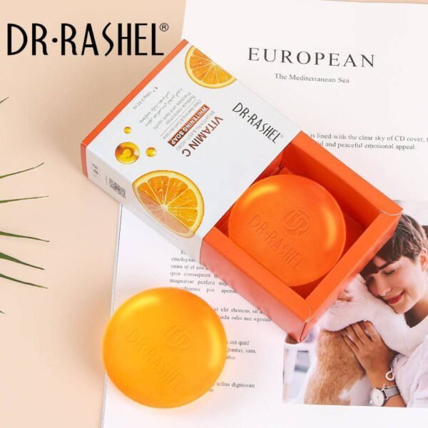Dr Rashel Vitamin C Brightening & Anti-Aging Whitening Soap 100g | P. R. C. | Brighten & Rejuvenate Skin - Image 2