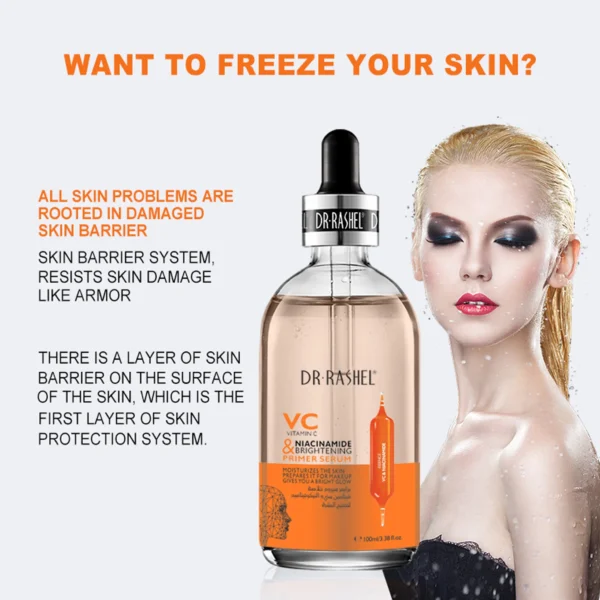 Dr. Rashel Vitamin C & Niacinamide Brightening Primer Serum 100ml | P. R. C. |Glow & Prep Skin - Image 3