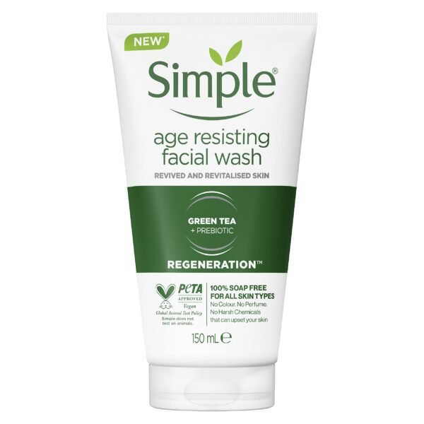 Simple Age Resisting Facial Wash 150ml | Anti-Aging, Hydrating Cleanser for Youthful Skin | Poland