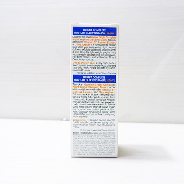 Garnier Bright Complete Vitamin C Yoghurt Sleeping Mask – Night 20ml | Indunisia | Glowing Skin & Brightening Overnight - Image 2