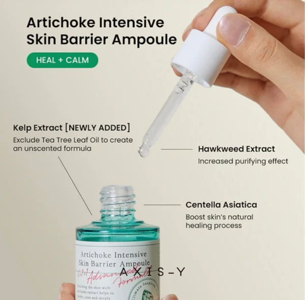 Axis-Y Artichoke Intensive Skin Barrier Ampoule 30ml | Korea | Strengthened and Hydrated Skin - Image 3
