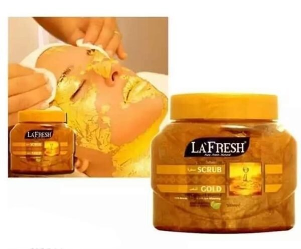 La Fresh Gold Scrub - Exfoliate & Brighten Your Skin | Luxury Facial Scrub | UAE - Image 2