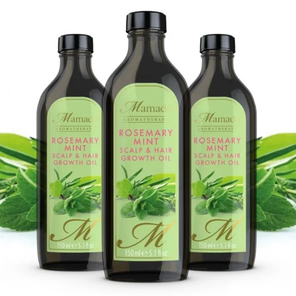 Mamado Rosemary Mint Scalp & Hair Growth Oil 150ml - Natural Hair Growth and Strengthening Oil - Image 3