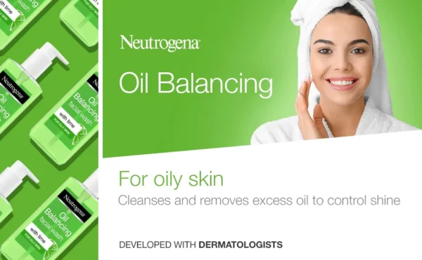 Neutrogena Oil Balancing Facial Wash 200ml | Greece | Control Excess Oil for Matte Skin - Image 4