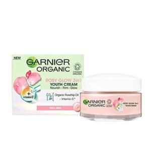 Garnier Organic Rosy Glow 3 in1 Youth Cream 50ml | Germany | Brighten, Firm & Hydrate Skin