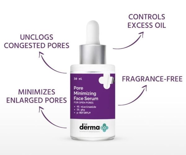 Derma Co Pore Minimizing Face Serum 30ml | Reduce Pores & Control Oil - Image 2