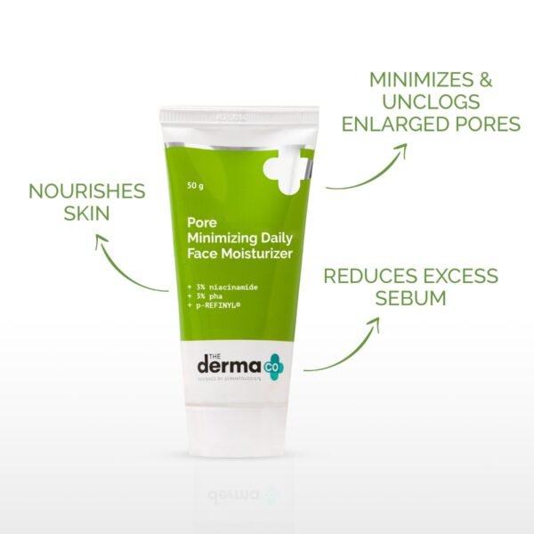 Derma Co Pore Minimizing Daily Face Moisturizer 50g | Control Shine & Refine Pores - Image 2