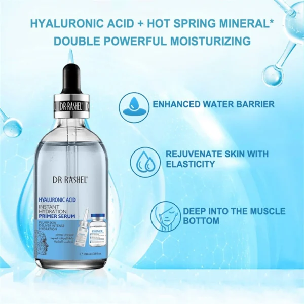 Dr. Rashel Hyaluronic Acid Instant Hydration Primer Serum 100ml | Boost Hydration & Prep Skin - Image 2