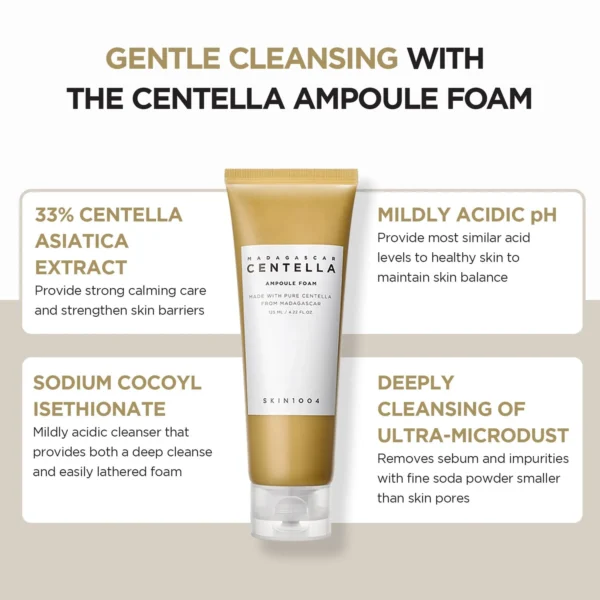Centella Ampoule Foam 125ml | Korea | Gentle Cleanser for Sensitive Skin - Image 2